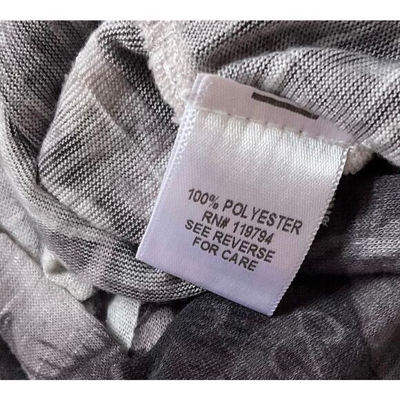 One World Live and Let Live Gray Tie Front T-shirt Women's Size Large | 47-13 - Picture 4 of 6